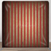 Aperturee - Aperturee Retro Striped Circus Carnival Square Tension Backdrop